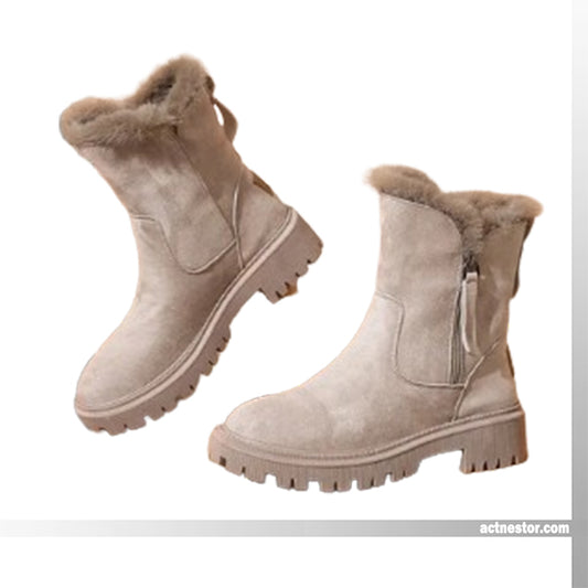 Damen-Winter-Fleece-Schneestiefel⚡Neu eingetroffen Sale-50% Rabatt