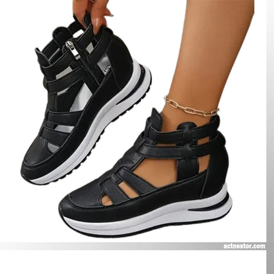 🔥Letzter Tag 50% Rabatt - Bequeme leichte Wedges mit seitlichem Reißverschluss