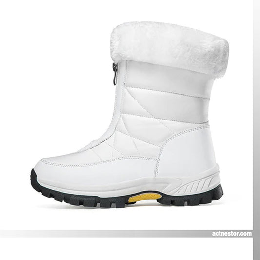 🔥 50 % RABATT! ✨ Rutschfeste Winterstiefel für Damen – warmes Futter, praktischer Reißverschluss, ideal für Schnee und Eis ❄️👢