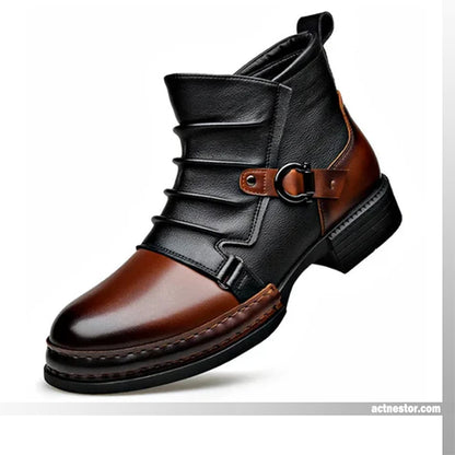 🔥Solange der Vorrat reicht 50% Rabatt!🎉Herren-Stiefeletten aus echtem Leder