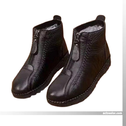 👢 50% RABATT – NUR FÜR KURZE ZEIT! ✨ Damen-Winterstiefeletten – wärmend und wasserabweisend mit seitlichem Reißverschluss für einfaches An- und Ausziehen ❄️🛍️