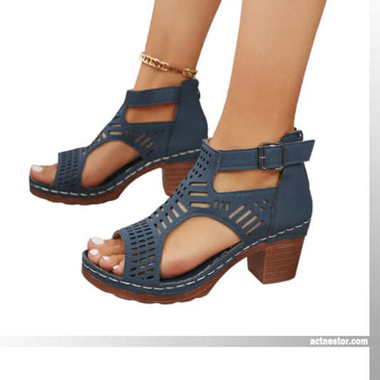 🔥49 % Rabatt🔥Bequeme und stylische orthopädische Sandalen mit offenem Zehenbereich und hohem Absatz