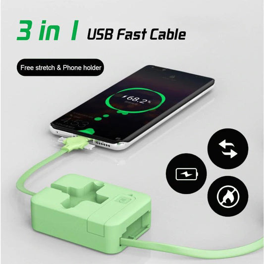 🔥Varm försäljning  - 3 i 1 Data Line Fast Charging Line Storage Box⚡⚡