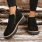 🎁Heißer Verkauf -49 %⏳Damen-Stiefeletten mit runder Spitze und seitlichem Reißverschluss