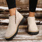 🎁Heißer Verkauf -49 %⏳Damen-Stiefeletten mit runder Spitze und seitlichem Reißverschluss