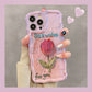 “SPECIALERBJUDANDE”  iPhonefodral med blommig oljefärg av hög kvalitet